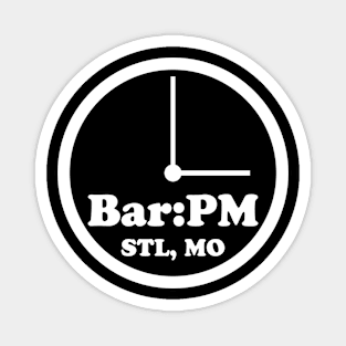 BarPM White Logo Magnet