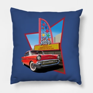 57 Chevy at the movies Pillow