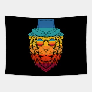 Vintage Gentleman Lion Tapestry