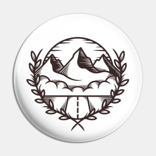 Mountain Nature Crest Pin