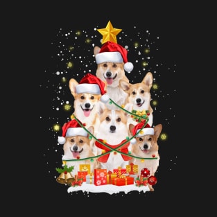 Funny Chihuahua Dog Christmas Tree Gift Xmas for Men Women T-Shirt