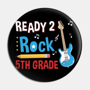 Ready To R0ck 5th Grade Back To School Pin