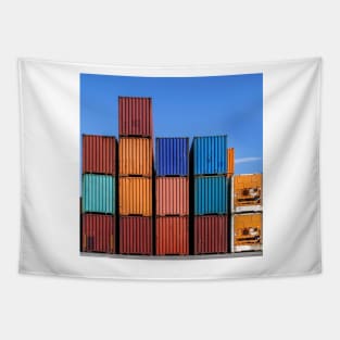 Colored Cargo Containers Tapestry