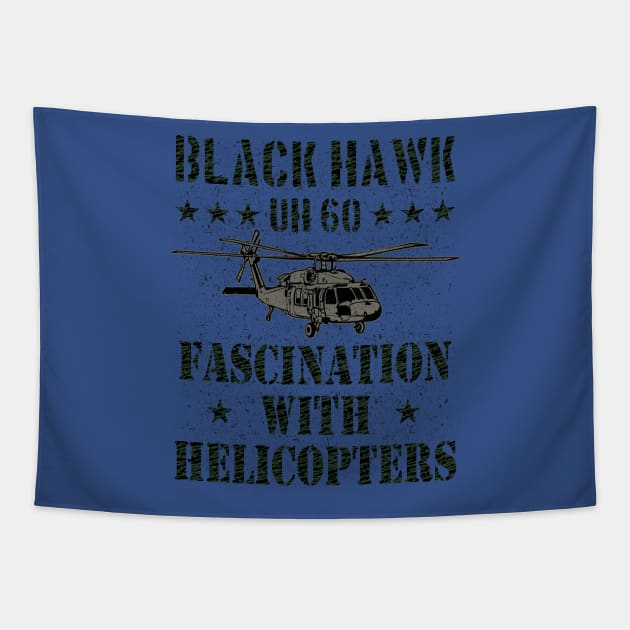 Fascination Helicopter Black Hawk Tapestry by Hariolf´s Mega Store