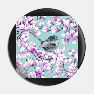 Magnolias  and Wren Pin