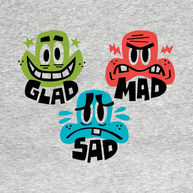 Disover Glad Mad Sad - Emotions - T-Shirt