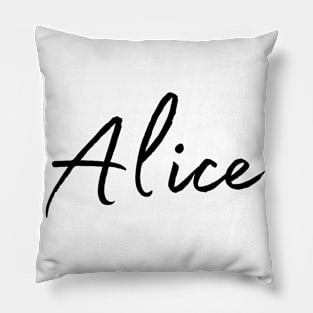 Alice Name Calligraphy Pillow