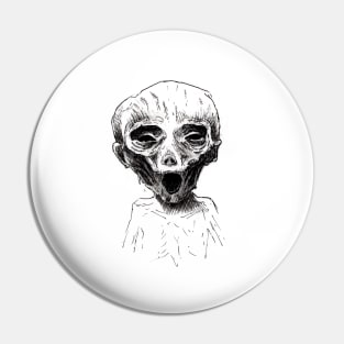 Screaming Child, Ink Illustration creepy mummy Pin