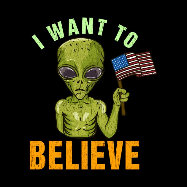 I Want To Believe - Martian Alien Geek Gift by biNutz