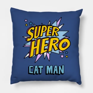 Super Hero Cat Man Pillow