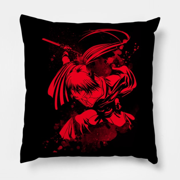 SAMURAI RUROUNI MOVES Pillow by opawcreate