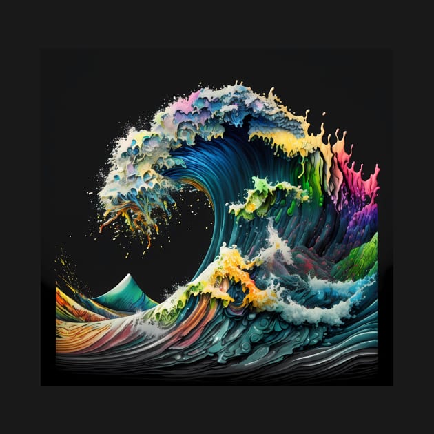 Trippy ocean wave by pixnsheezy