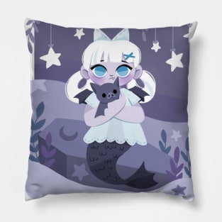 Baby Vampire Mermaid Pillow