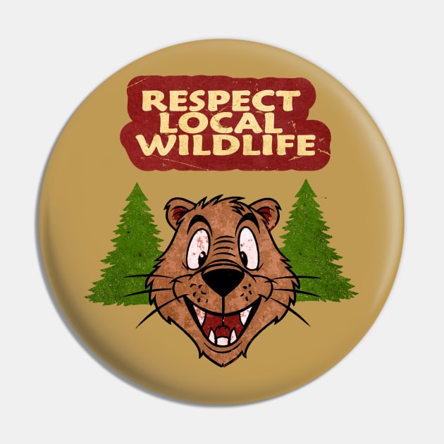 Respect Local Wildlife Pin by Alexander Luminova