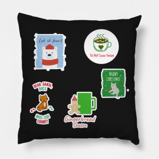 Christmas Holiday Sticker Pack Pillow