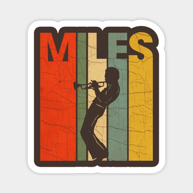 Miles Davis Retro Color Magnet by mother earndt