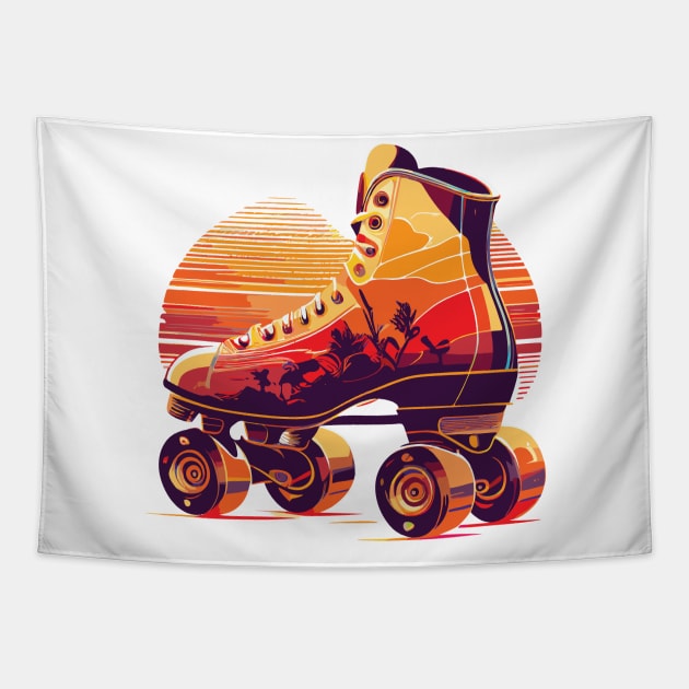 Roller Skate Tapestry by remixer2020