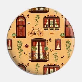 Old-Style City Landscape Pin