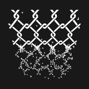 Bird Fence Minimalist by Tobe Fonseca T-Shirt