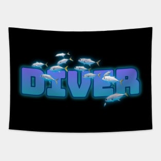 Scuba diving designs Tapestry