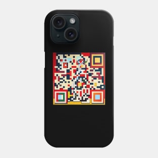 RickRoll QR Code Abstract Painting Phone Case