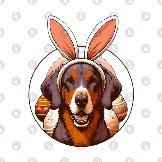 Bavarian Mountain Scent Hound in Bunny Ears Easter Delight by ArtRUs