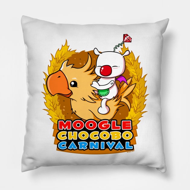 Moogle Chocobo Carnival Pillow by wloem