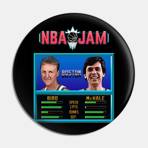 NBA JAM - CLASSIC - THE BEST DUO's EDITION_Bird&McHale Pin by Buff Geeks Art