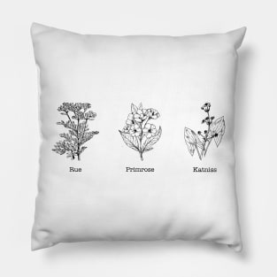 Hunger Games Inspired Flowers Pillow