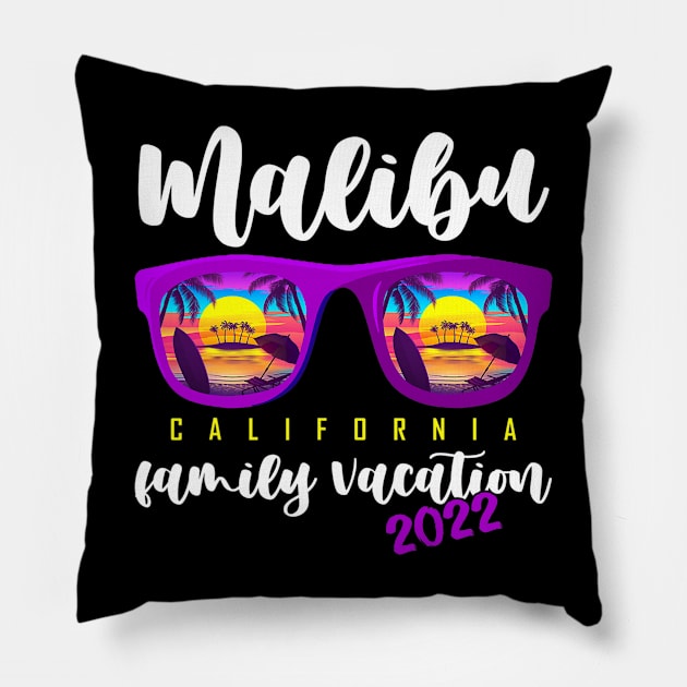 malibu vacation 2022 Pillow by FUNNY LIFE