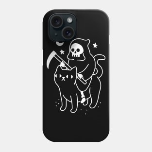 Black Cat in riders Phone Case