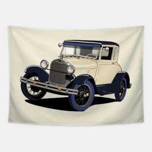 Ford Model A car in cream Tapestry