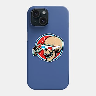 3D Glasses Skull Pop Art Ave Phone Case