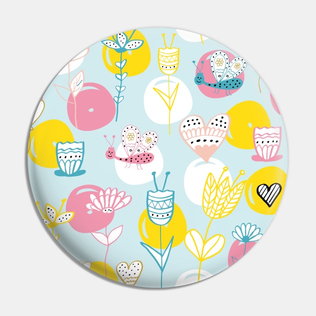 Childrens pattern - summer meadow Pin by grafart