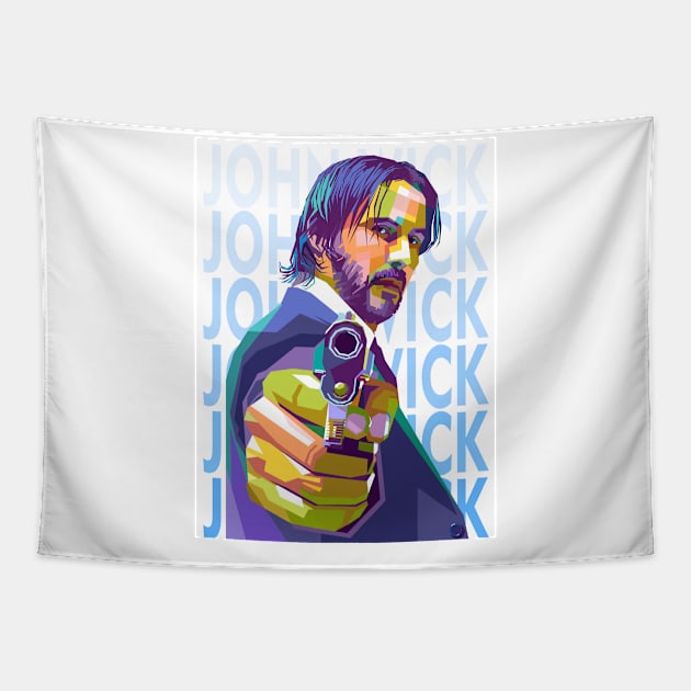 John Wick Tapestry by lots of artWork