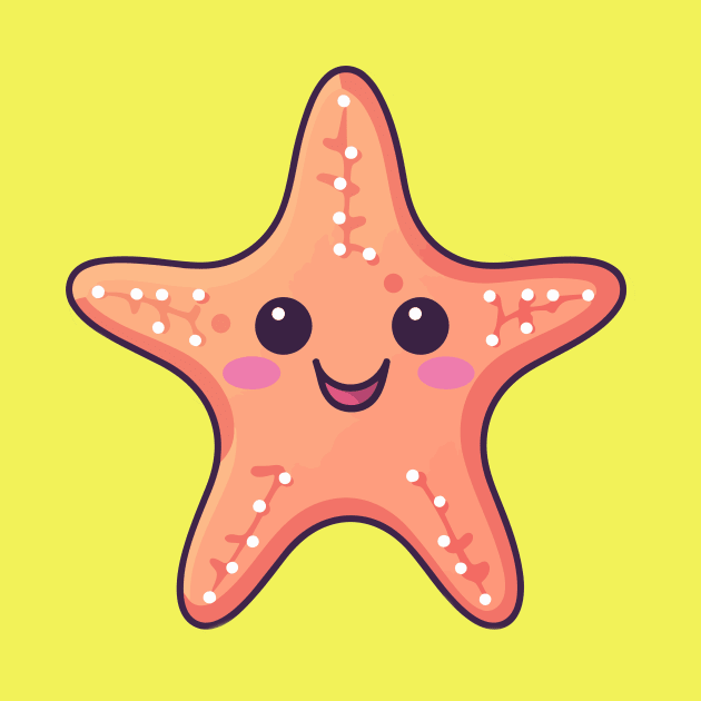 sweet starfish cartoon by H2Ovib3s