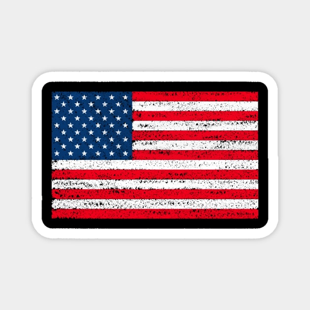 USA flag Magnet by Cute Tees Kawaii