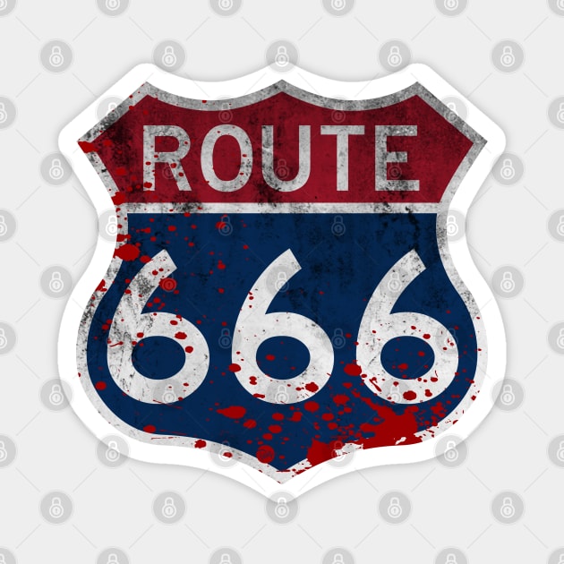Route 666 Magnet by Plastiqa