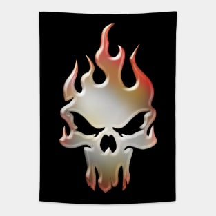 skull illustration with color Tapestry