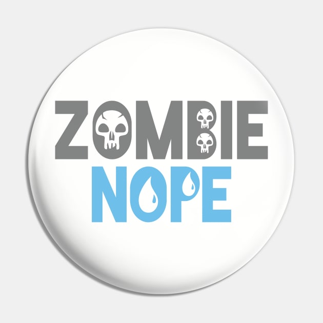 Black-Blue Nope Zombie Pin by CandD