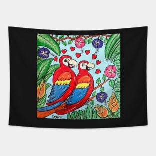 Guacamayas  Enamoradas.. Tapestry