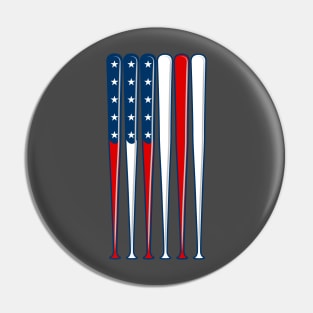 Baseball USA Flag Pin