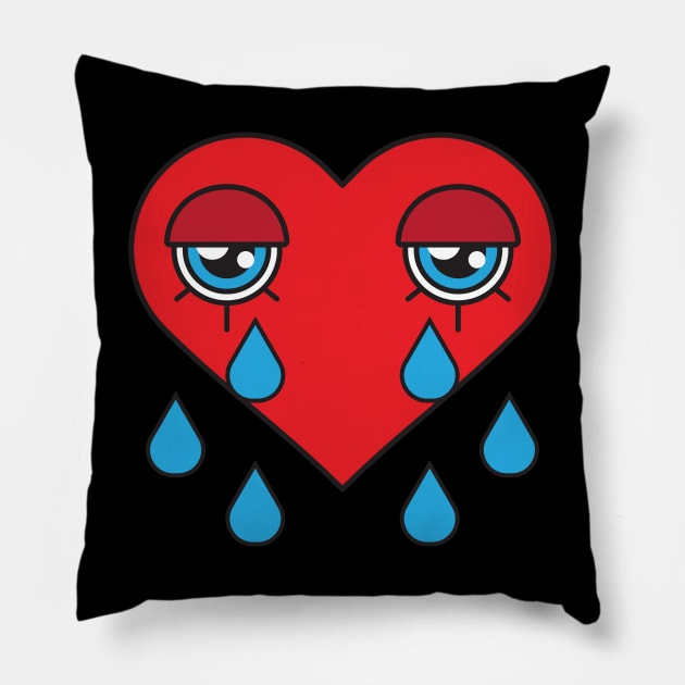 sad heart Pillow by Sobchishin