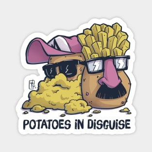 Potatoes in disguise (black text) Magnet