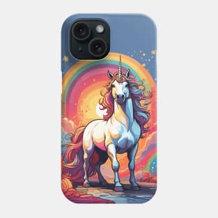 Unicorn in a Rainbow Sky Phone Case