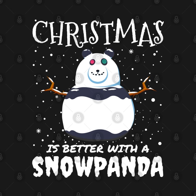 Christmas Is Better With A Snowpanda - Christmas cute snow panda gift by mrbitdot