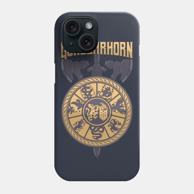 gjallarhorn shield and sword Phone Case by don_kuma