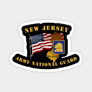 ARNG - DUI- ARNG New Jersey w Flag Magnet