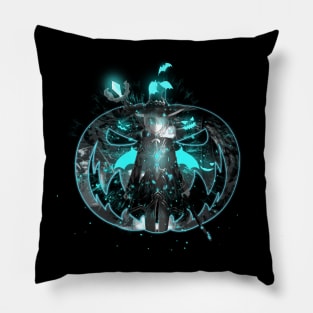 Witch Pumpkin Halloween Neon Pillow