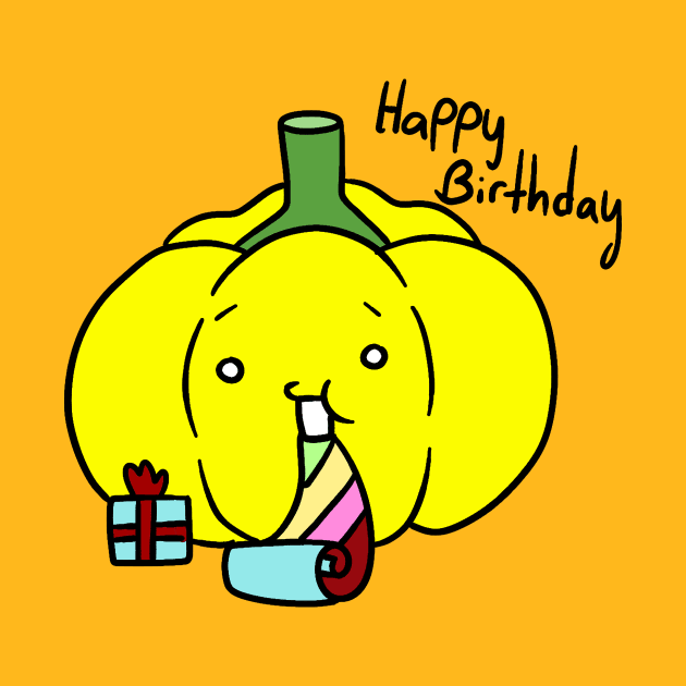 Happy Birthday - Yellow Bell Pepper by saradaboru